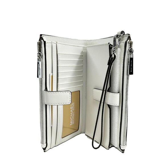 NEW Michael Kors Jet Set Travel Large Double Zip Wristlet Wallet Dragon Fruit - Picture 3 of 4